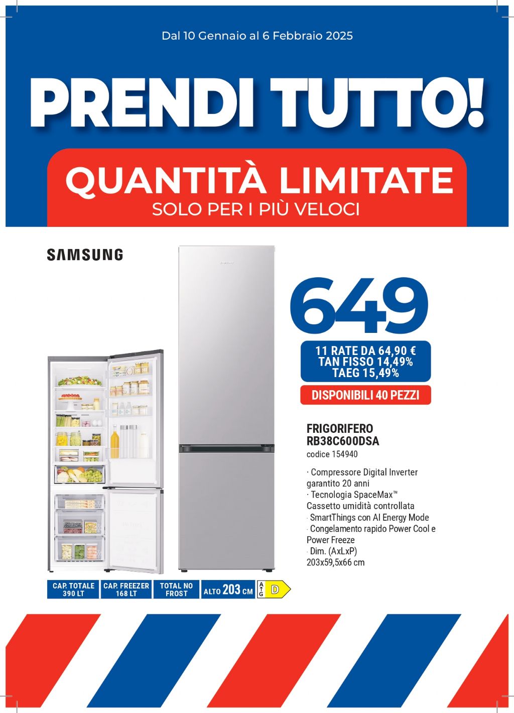 SAMSUNG RB38C600DSA FRIGORIFERO COMBINATO